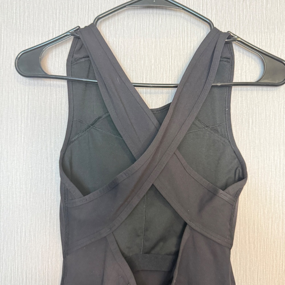 Lululemon Picnic Play Black Criss Cross Back Midi Dress Size 6 - Picture 8 of 9